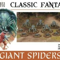 Discount 😀 Classic Fantasy Giant Spiders (12 big/12 small) 28mm Wargames Atlantic 😀