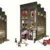 New 💯 Built-N-Ready Betty's Burning Building HO Scale Woodland Scenics 🎁