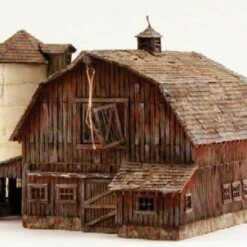 Best deal 🎁 Built-N-Ready Old Weathered Barn LED Lighted O Scale Woodland Scenics 🌟