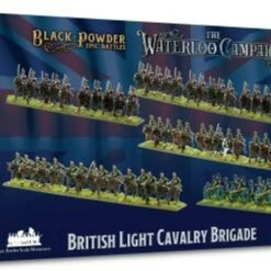 Deals 👍 Black Powder Epic Battles: Waterloo British Light Cavalry Brigade (55 mtd, 3 guns w/12 figs) 15mm Warlord Games ⌛