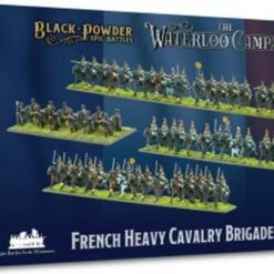 Coupon 💯 Black Powder Epic Battles: Waterloo French Heavy Cavalry Brigade (55 mtd, 3 guns w/12 figs) 15mm Warlord Games ⌛