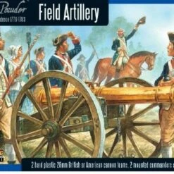 Discount ✔️ Black Powder: Field Artillery 1776-1783 (2 Mtd Figs, 2 Casualty Figs, 2 Cannons) (Plastic) 28mm Warlord Games 👏