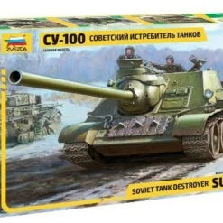 Best Pirce 🤩 Soviet Su100 Tank Destroyer 1/35 Zvezda ⭐
